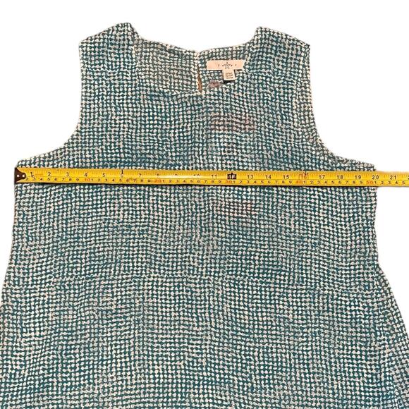 Fever NEW Sleeveless Layered Aqua Speckle Shirt Size Medium - Picture 4 of 4